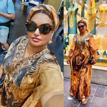 Charger l'image dans la galerie, Robe boubou strass grand châle