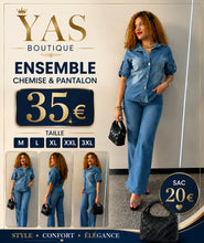Charger l'image dans la galerie, Ensemble chemise et pantalon jeans