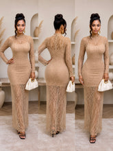 Charger l'image dans la galerie, Robe dentelle manche longue