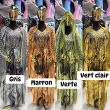 Charger l'image dans la galerie, Robe boubou strass grand châle