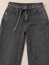 Charger l'image dans la galerie, Pantalon jeans avec strass
