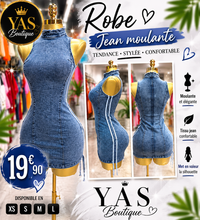 Charger l'image dans la galerie, Robe en jeans bande
