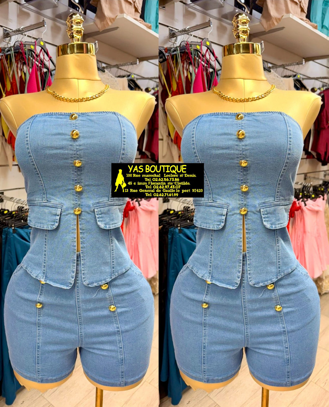 Ensemble haut et short jeans