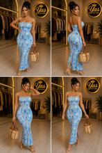Charger l'image dans la galerie, Robe bustier fleuri
