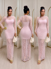 Charger l'image dans la galerie, Robe dentelle manche longue
