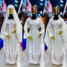 Charger l'image dans la galerie, Robe cotton samia avec grand châle
