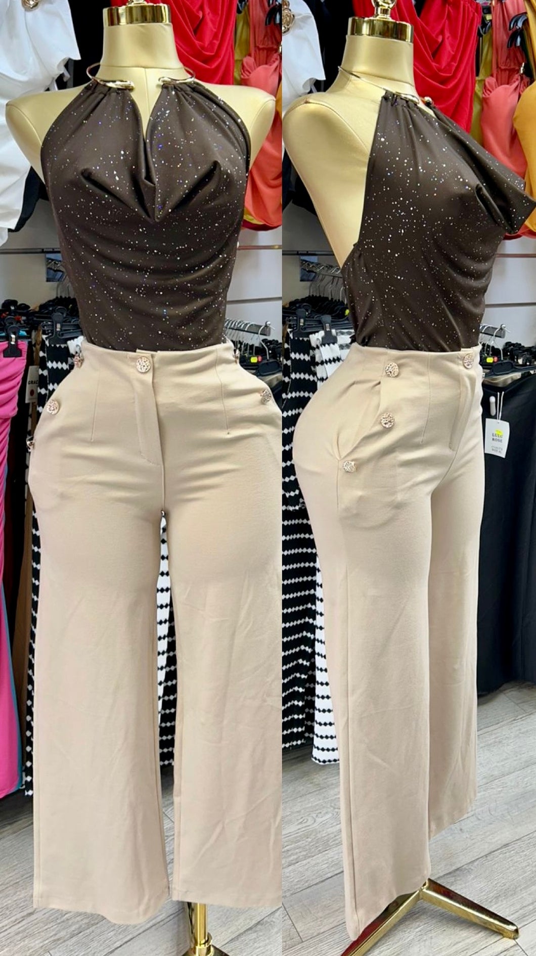 Body ras du cou pailletée