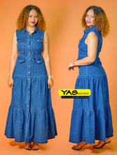 Charger l&#39;image dans la galerie, Robe jeans Fabiola
