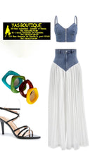 Charger l&#39;image dans la galerie, Ensemble jeans plissé
