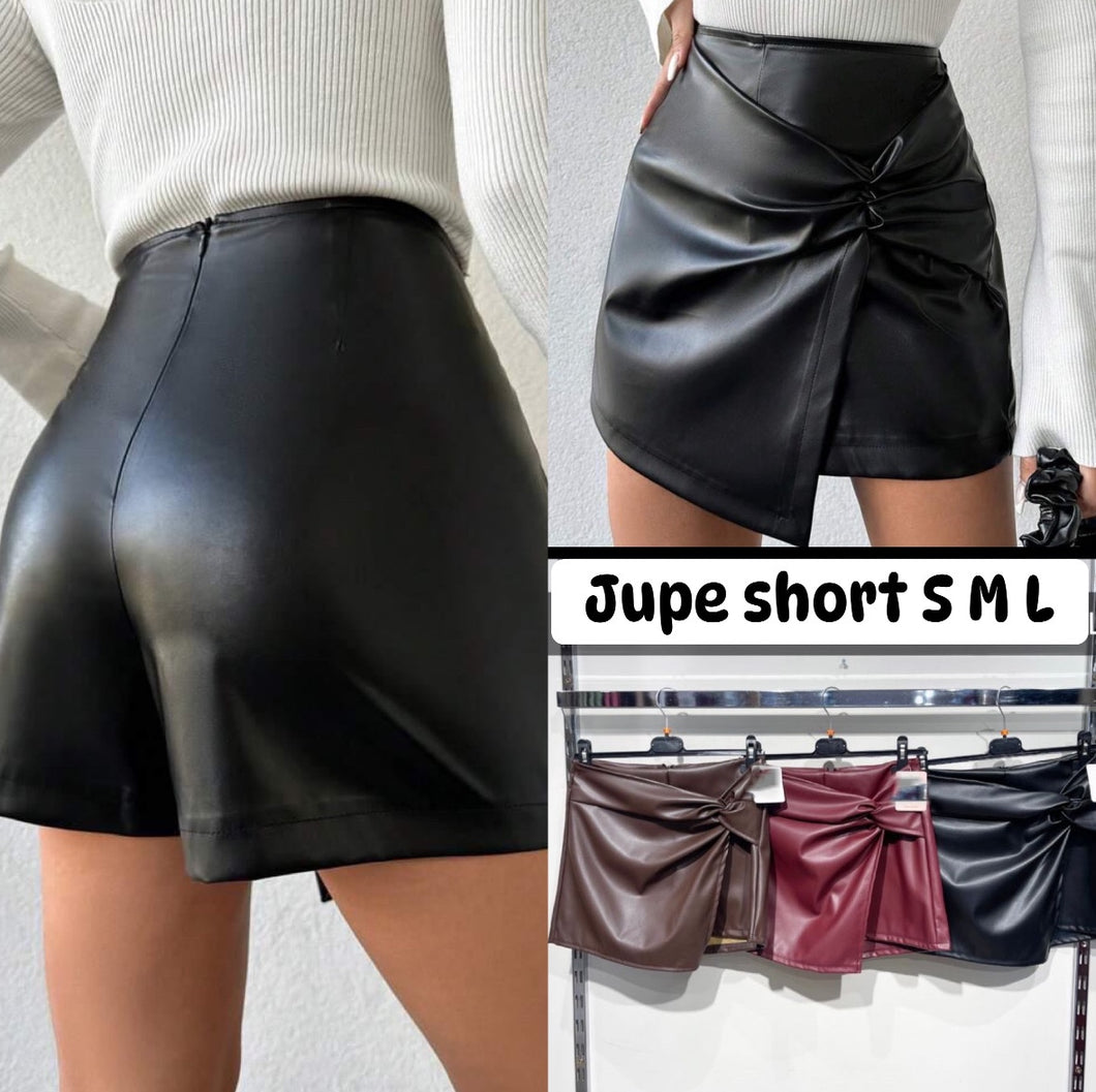 Jupe short simili cuir
