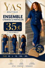 Charger l'image dans la galerie, Ensemble chemise et pantalon jeans
