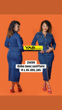 Charger l'image dans la galerie, Robe jeans avec ceinture
