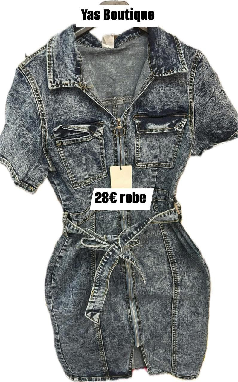 Robe jeans délavé