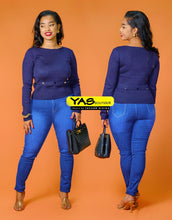 Charger l&#39;image dans la galerie, Pantalon jeans bleu
