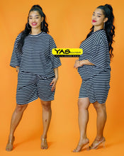 Charger l&#39;image dans la galerie, Ensemble short rayé
