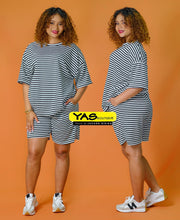 Charger l&#39;image dans la galerie, Ensemble short rayé
