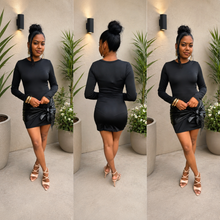 Charger l'image dans la galerie, Robe ceinture similicuir
